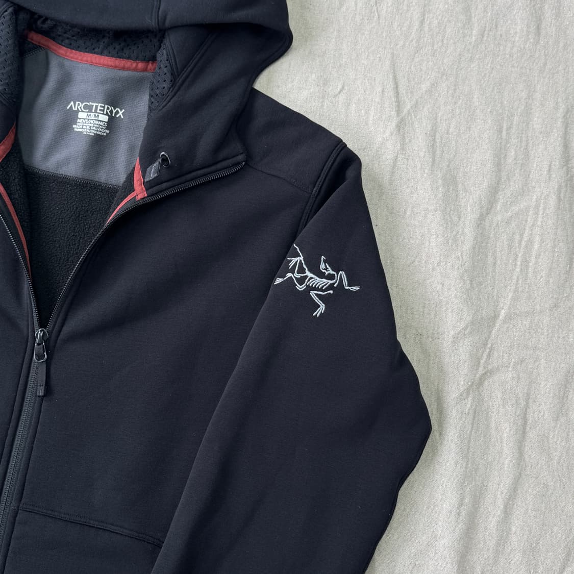 아크테릭스 자수 기모 소프트쉘 후드집업 M 상품이미지2