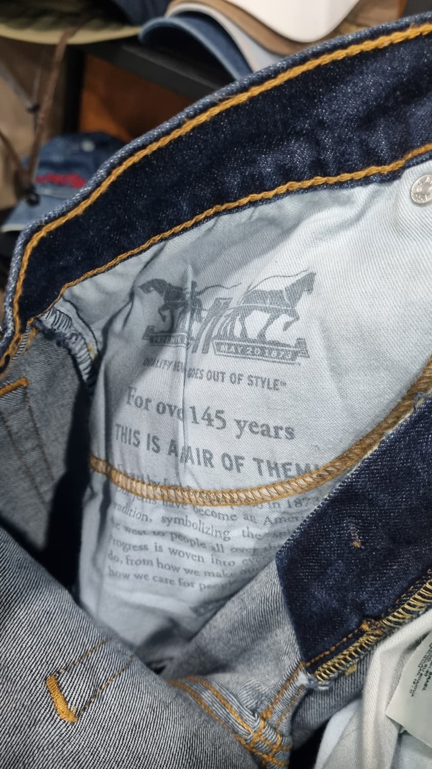 LEVIS 502 진청 데님팬츠 33~34size 2번착용 상품이미지6