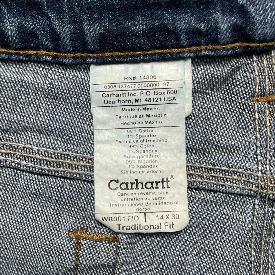 CARHARTT 00s 칼하트 빈티지 부츠컷 데님 팬츠 A00849 상품이미지10