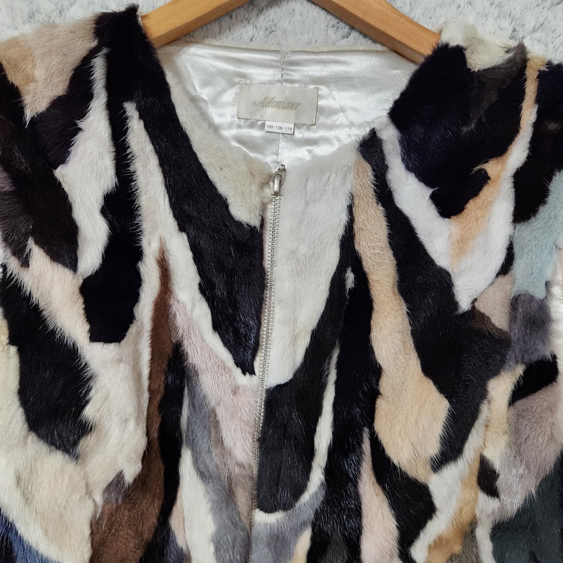 [88] 아도니제 Adoniser 배색 밍크 조끼 H422 상품이미지2