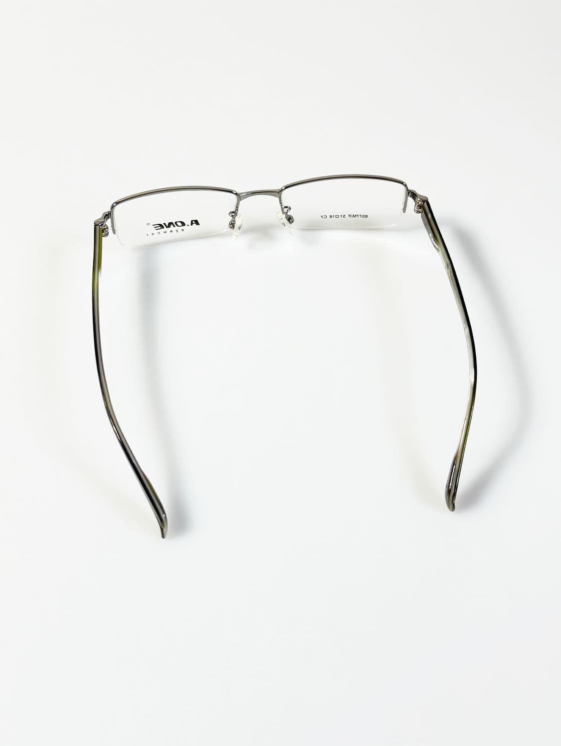 A.ONE 반무테 스퀘어 메탈 프레임 빈티지 안경 상품이미지5