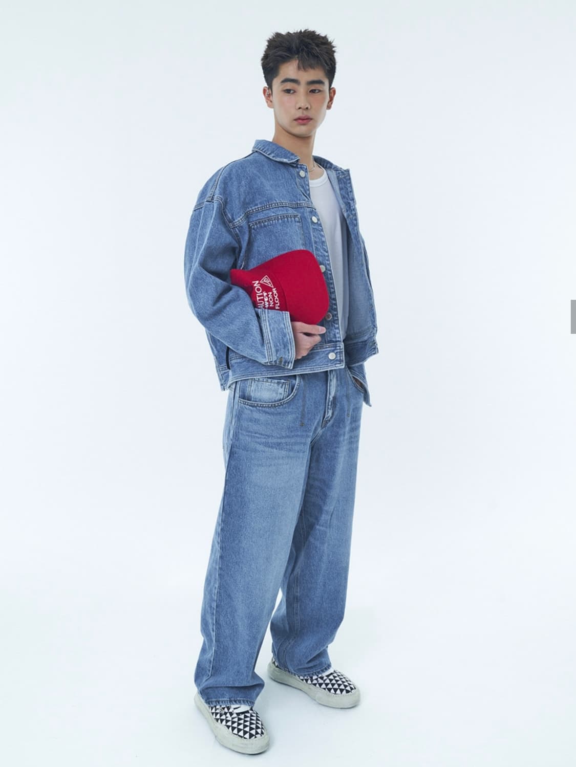 [M] 논플로어 연청 데님 팬츠 WAVE BLUE DENIM PANTS 상품이미지3