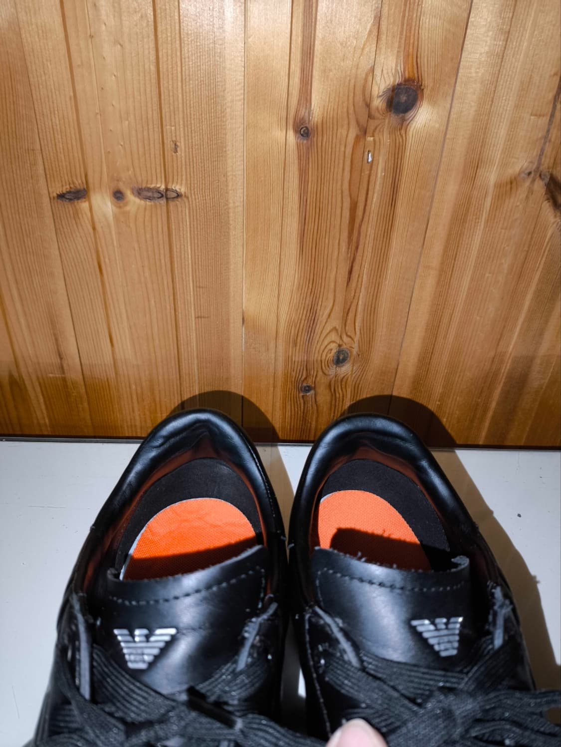 270mm 엠포리오 알마니 클래식 CC 스니커즈 올블랙 상품이미지4