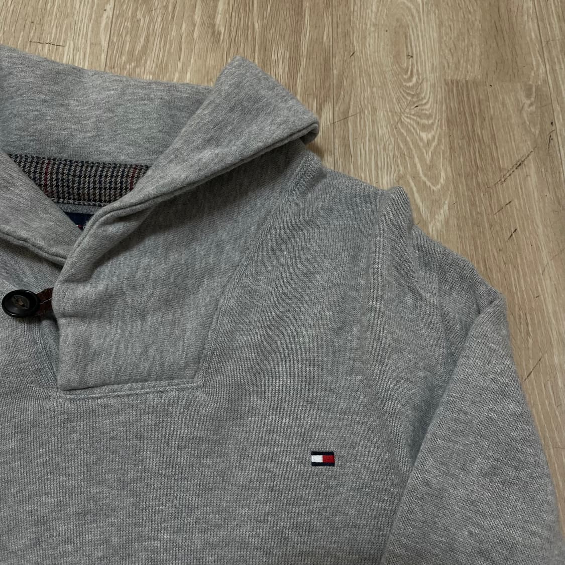 타미힐피거 클래식 엘보 패치 로고 숄카라 니트 M(95) 상품이미지2