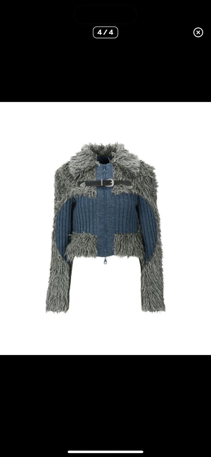 앤더슨벨 올가 헤어리 니트 집업 XS 상품이미지5