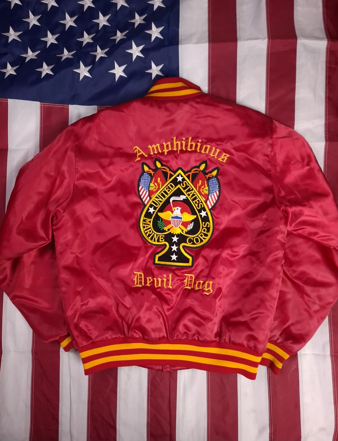 오리지날 미국제조 미해병대 나일론 바시티점퍼 상품이미지1