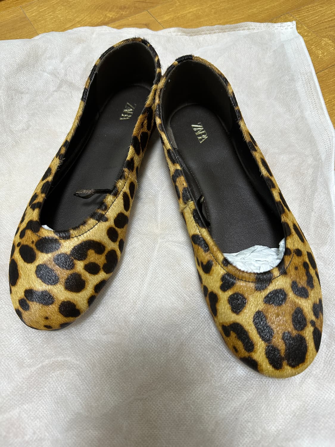 레오파드 송치 플랫슈즈 상품이미지1