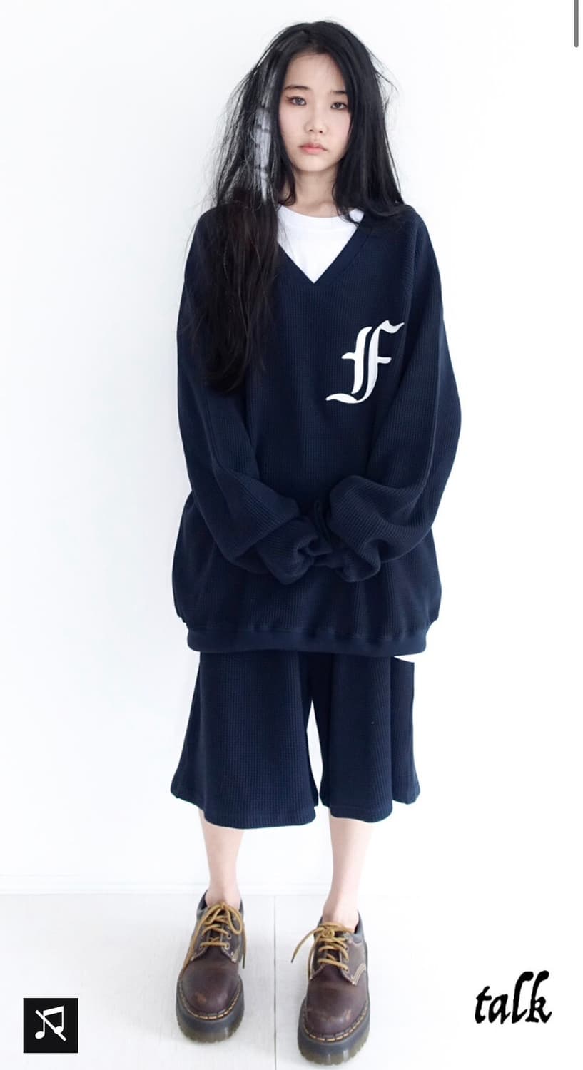 샵페어리 와플 박시 맨투맨 waffle boxy MTM 상품이미지1