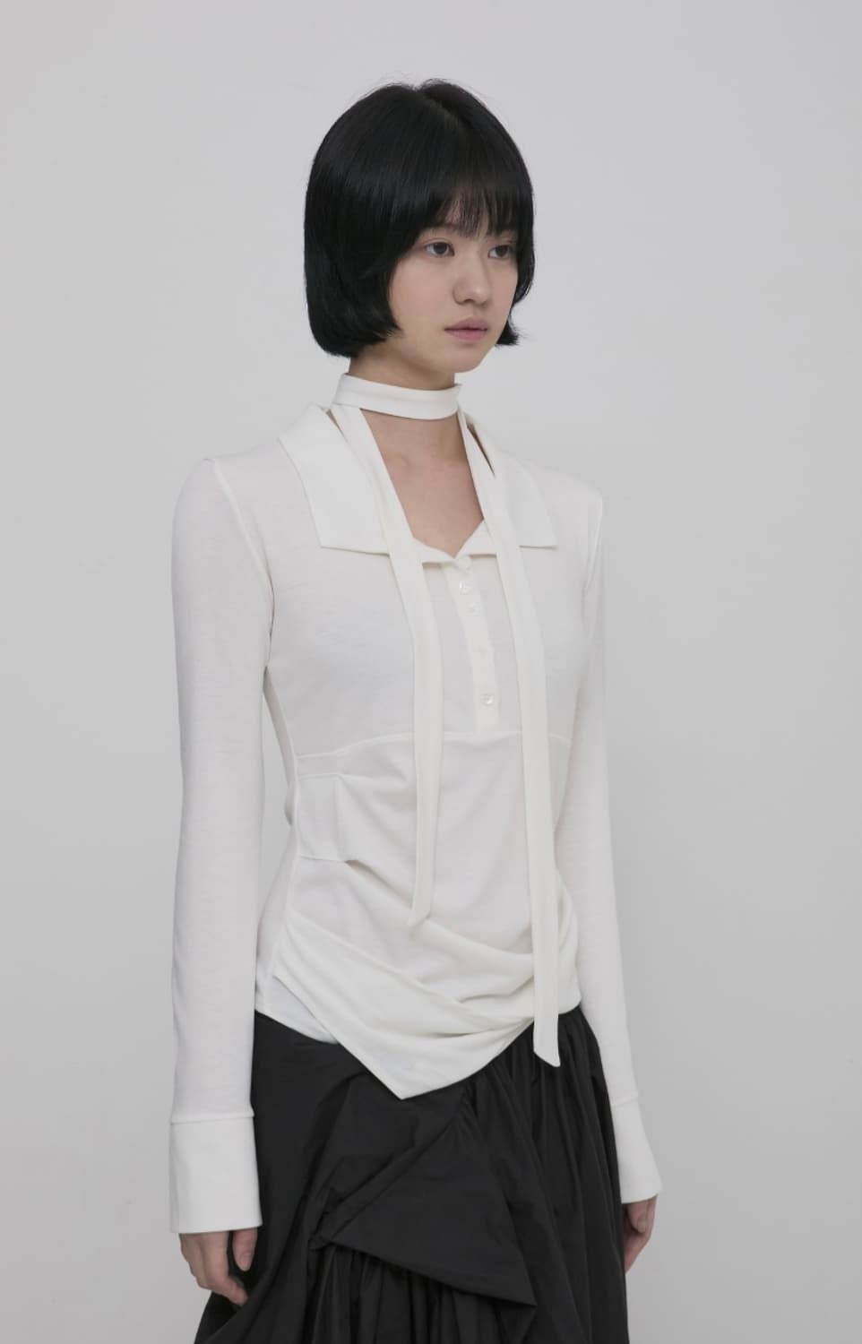 플레어업 드레이프 셔츠 티셔츠 세트 상품이미지1