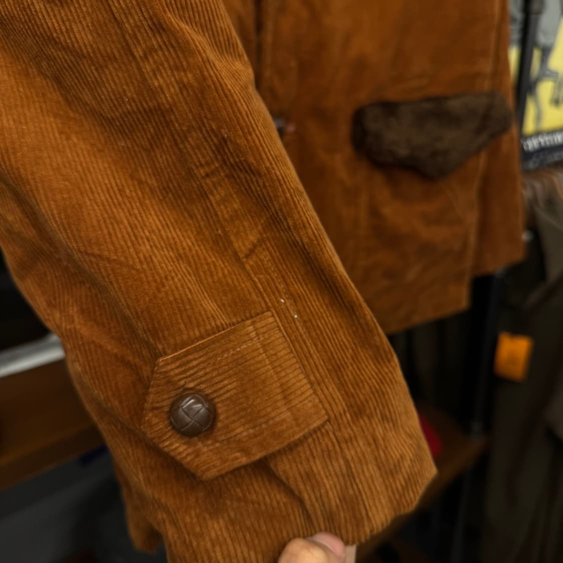 90s LLBEAN 엘엘빈 코듀로이 퍼 랜치 시어링 하프 코트 상품이미지5