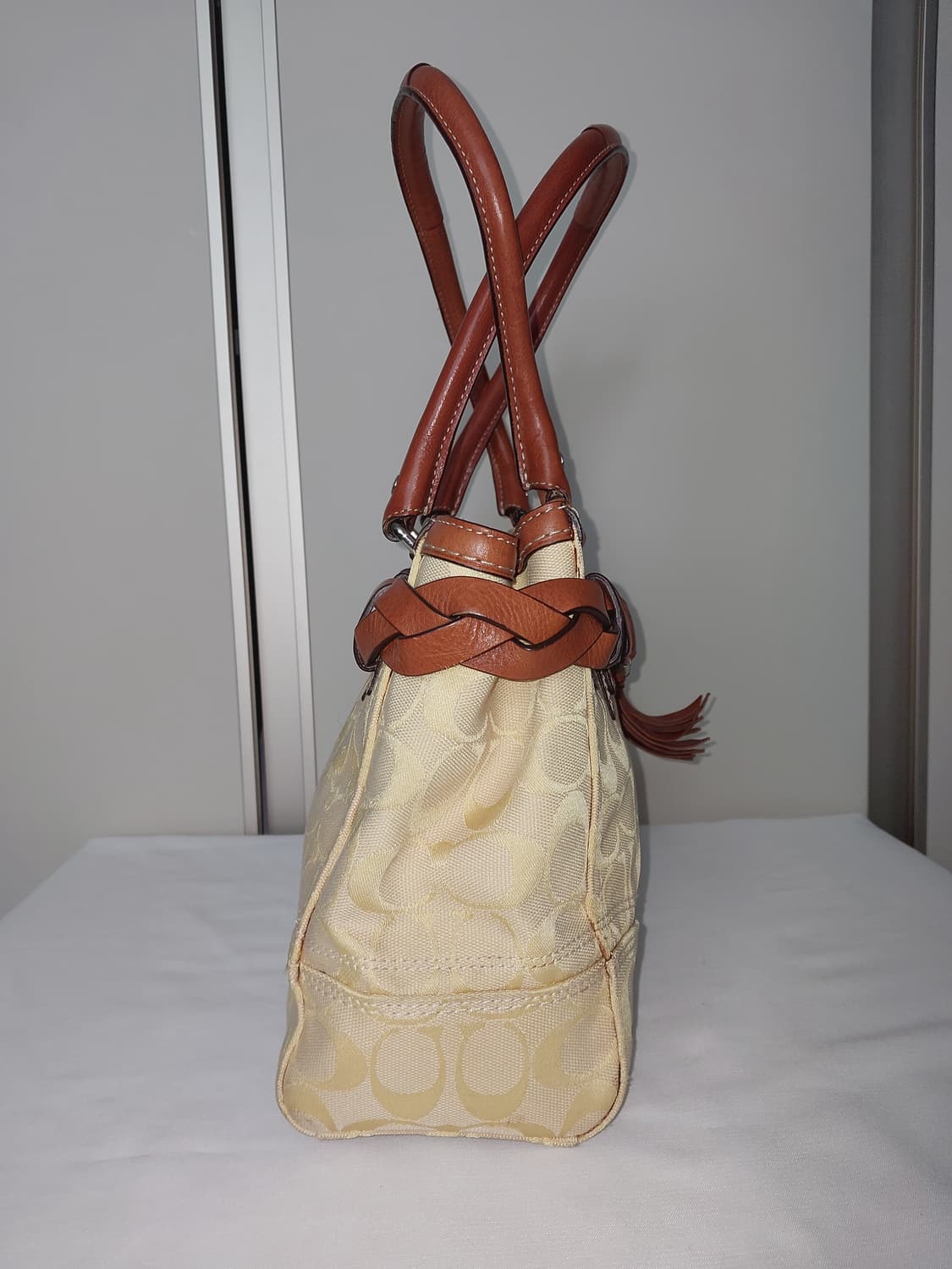 SALE🫶[정품] 코치 빈티지 태슬 옐로우 토트백 상품이미지6