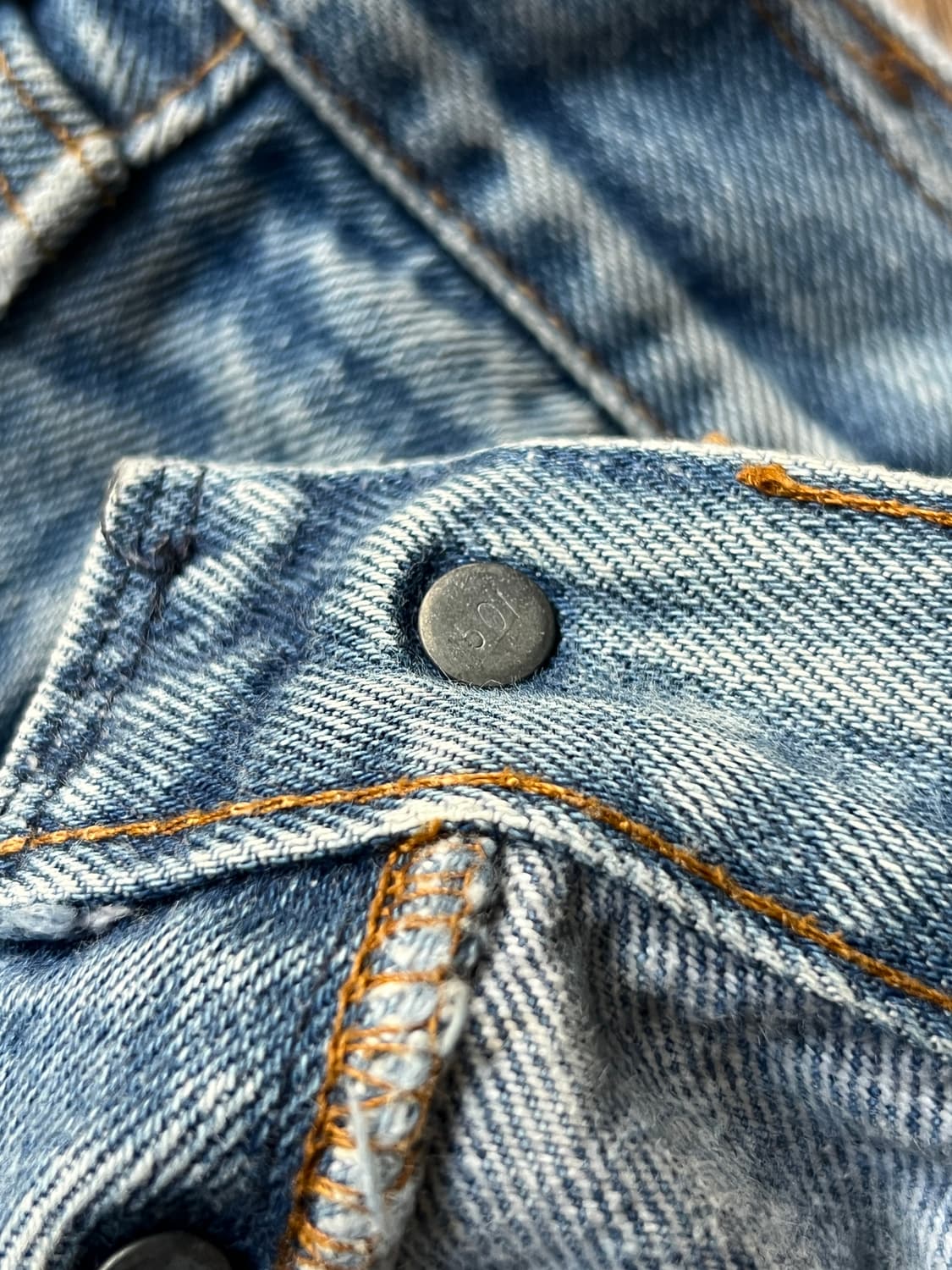 [33]80's 리바이스 USA 2501-0117 빈티지 페인팅 데님팬츠 상품이미지4