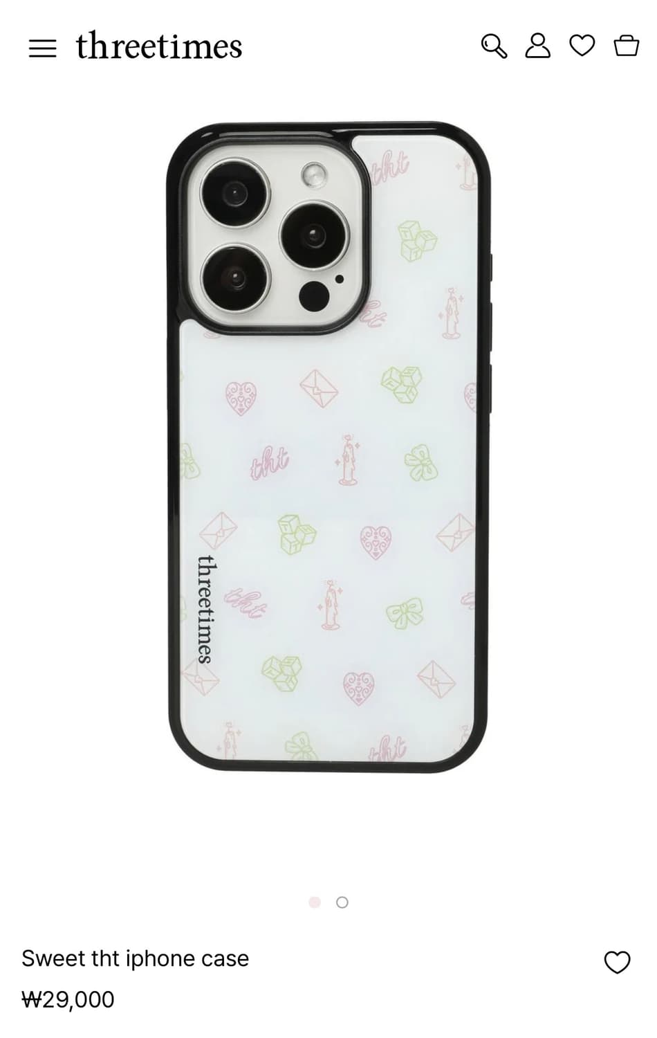 아이폰 15플러스) 쓰리타임즈 아이폰 케이스 sweet tht case 상품이미지2