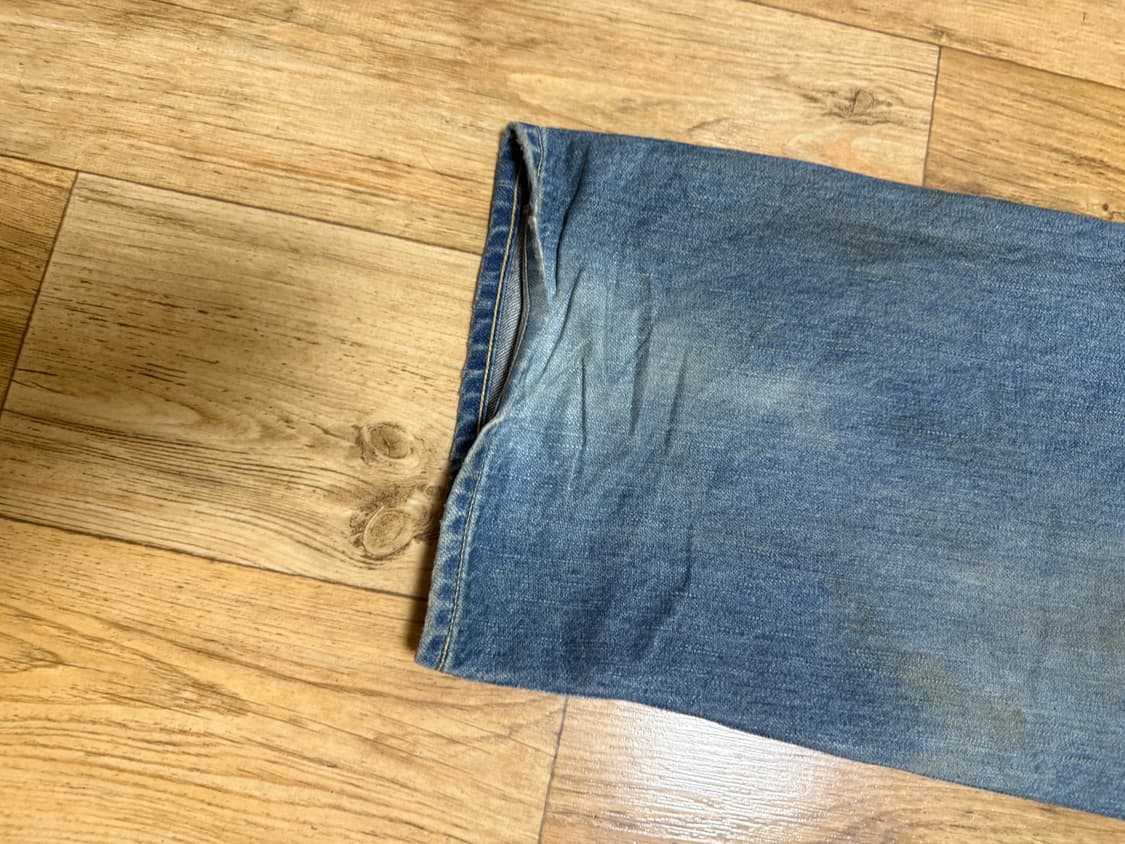 아프레쎄 No.37 워시드 와이드 데님 팬츠 인디고 - 26SS 상품이미지5