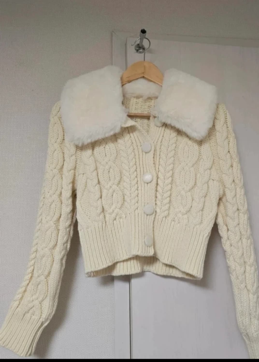 미착) 장원영 케이블 밍크 가디건  상품이미지5