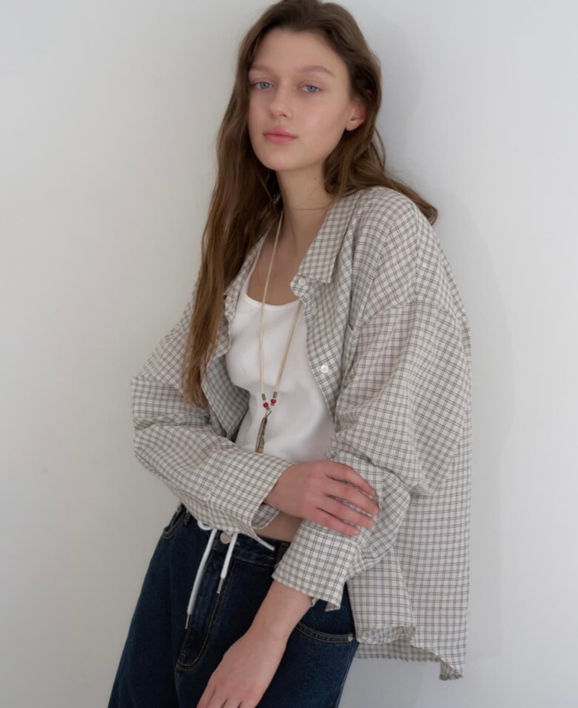 (1회착용) 헤더먼트 geek check shirts 셔츠 상품이미지4