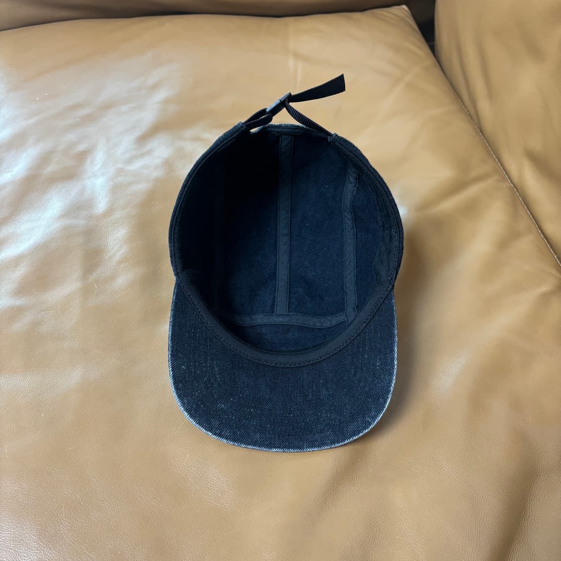 슈프림 캠프캡 모자 박스로고 데님 블랙 상품이미지6