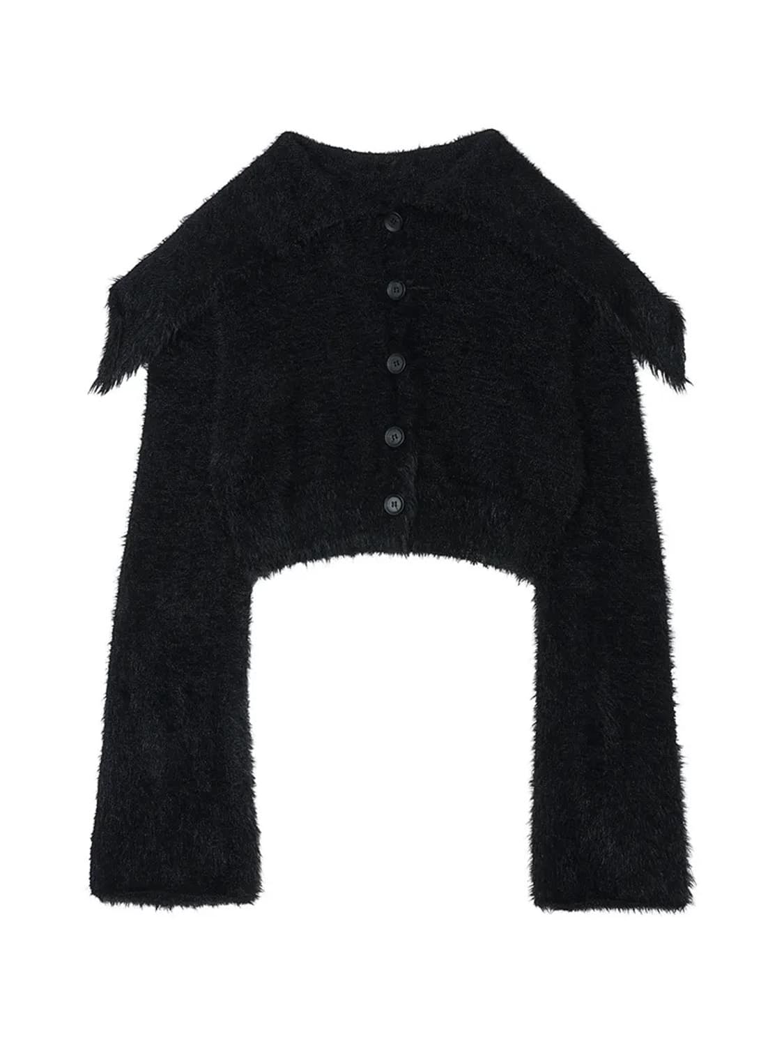 LEEY YEEL HAIRY COLLAR CARDIGAN 상품이미지4