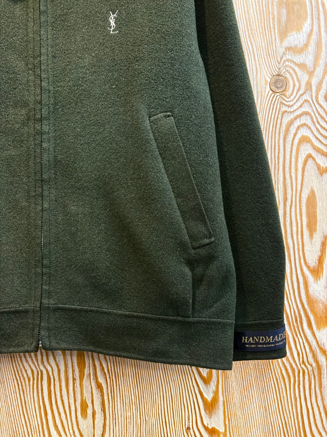 입생로랑 핸드메이드 모직 블루종 상품이미지4