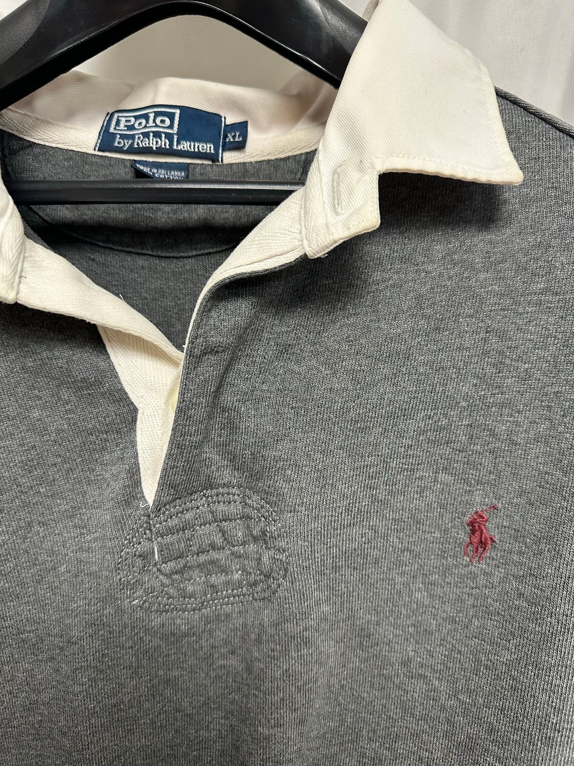 no.141 폴로 랄프로렌 럭비셔츠 다크그레이 xxl 상태 굿 상품이미지2