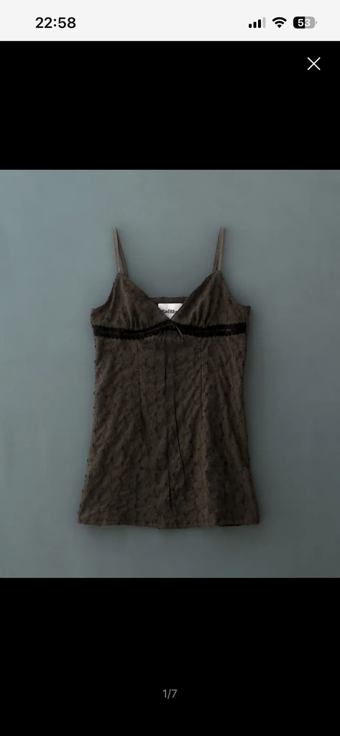 배드블루 머디 리본 드레스 브라운 상품이미지3