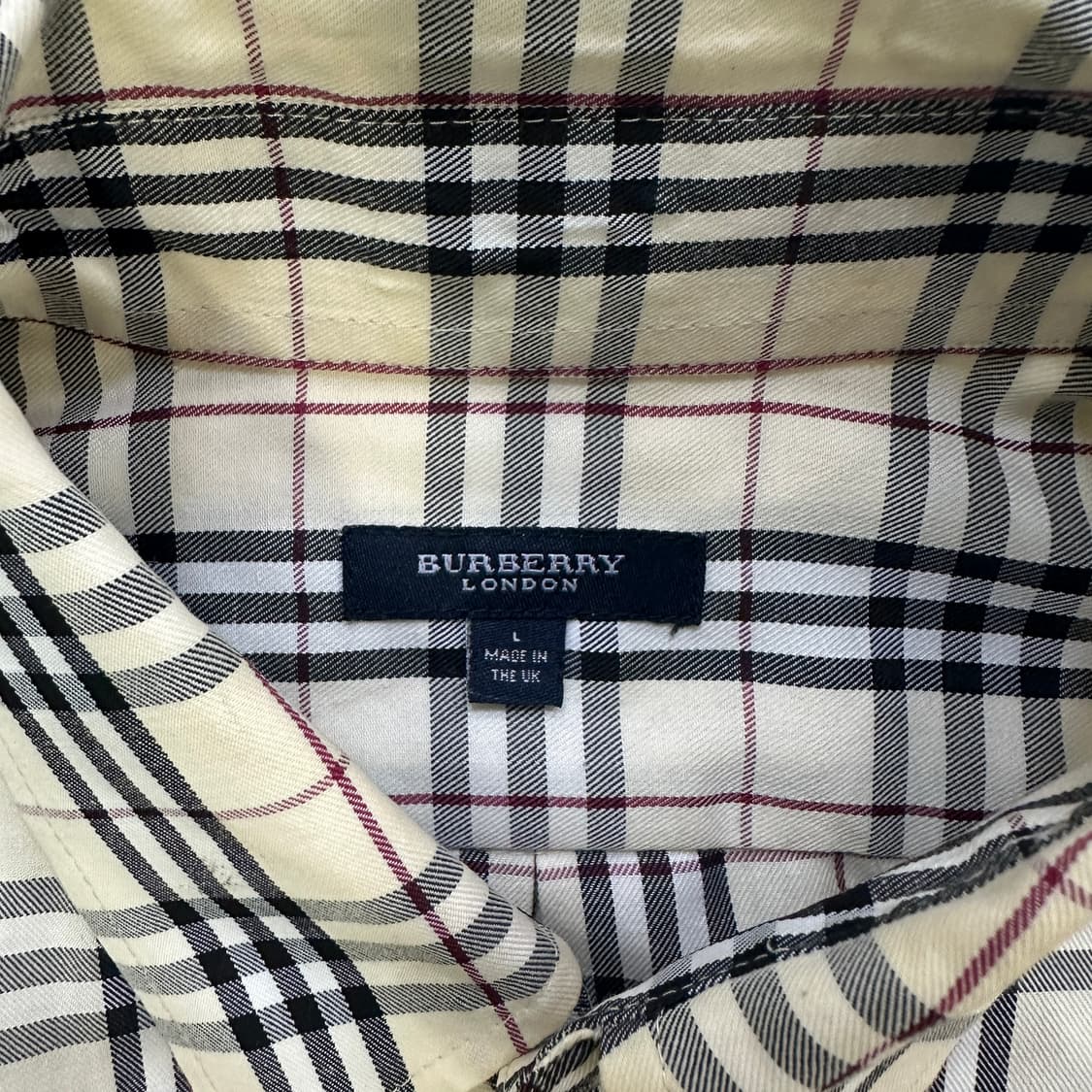 L 고급 체크 긴팔셔츠 (단추1개x)  0317D 상품이미지2