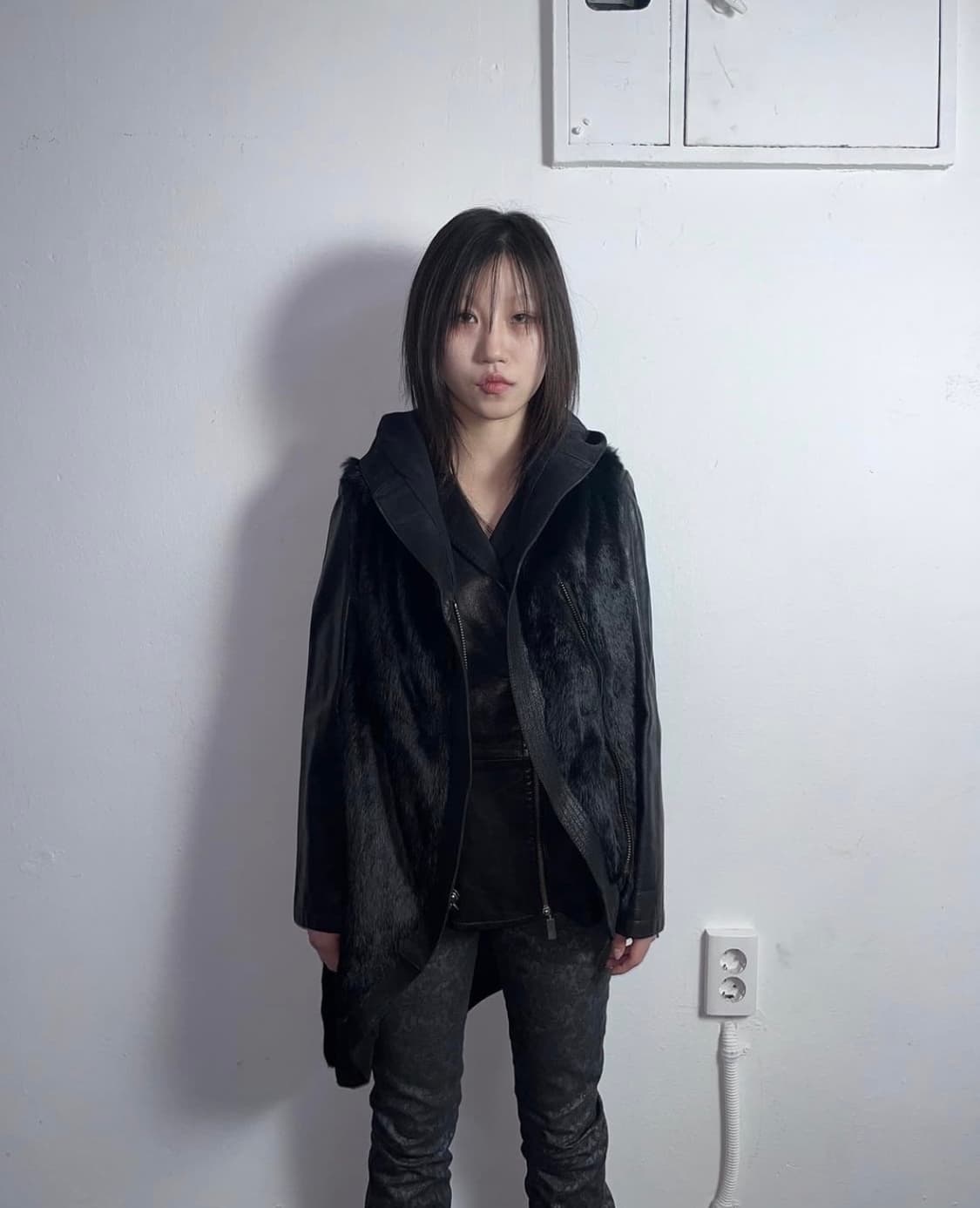 Helmut lang rabbit fur hood jk 상품이미지3