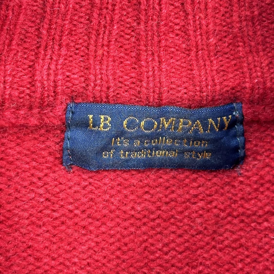 VTG 빈티지 재팬 눈꽃 레드 니트 집업 (S 여성추천) 상품이미지4