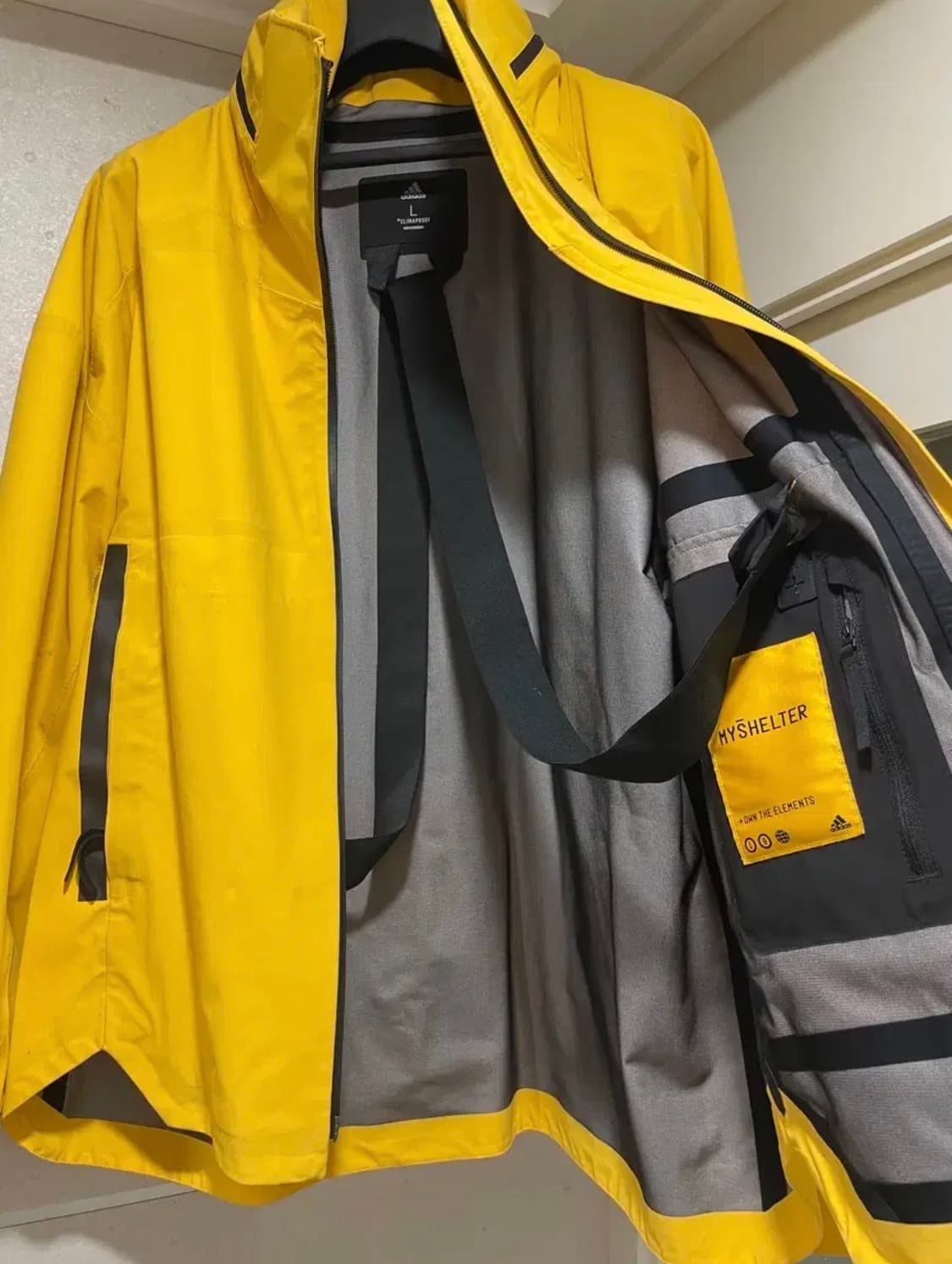아디다스 마이쉘터 레인자켓 골드 옐로우 초판 DZ1411 상품이미지5