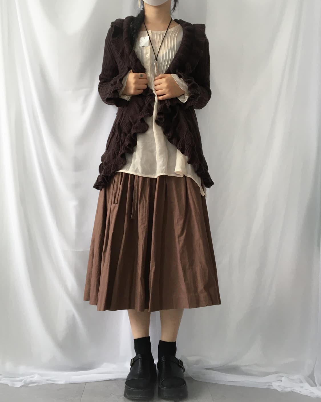 Ruffle point knit cardigan 상품이미지8
