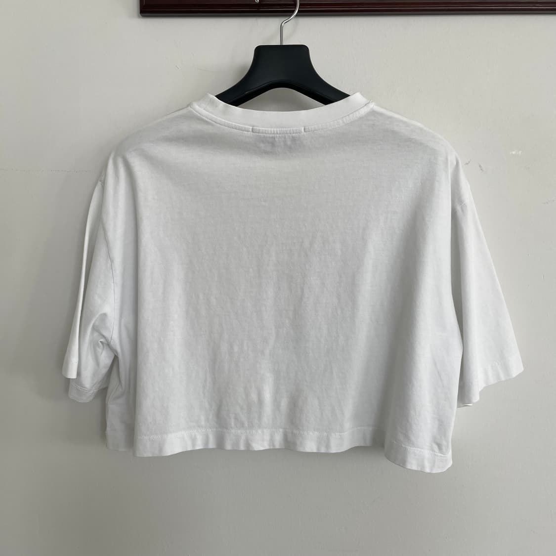 MSGM 여성 M,66 로고 화이트 크롭 반팔 티셔츠 상품이미지4