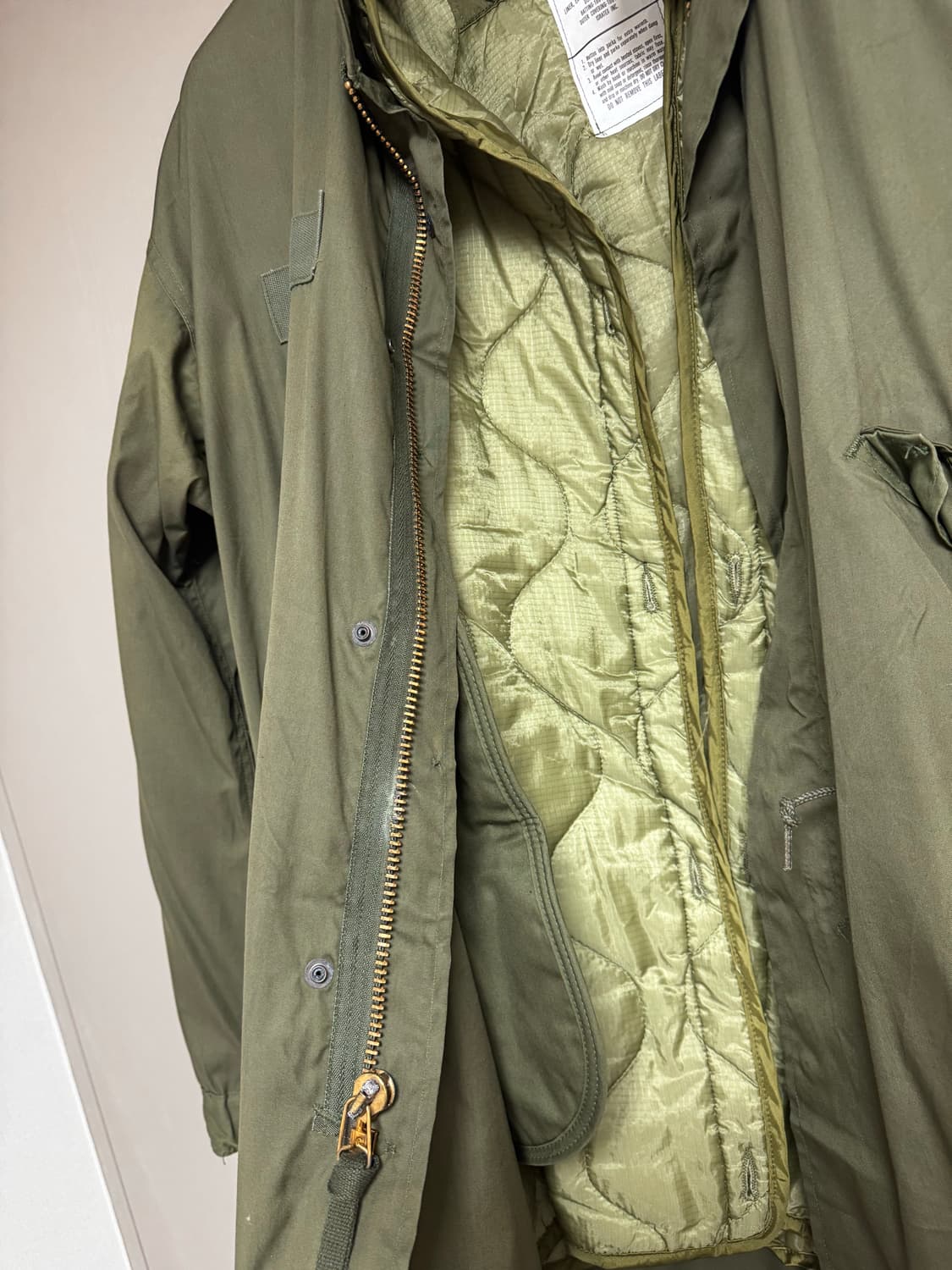 M65 오리지널(OG) 피쉬테일 개파카 데드스탁급 M 팝니다 상품이미지7