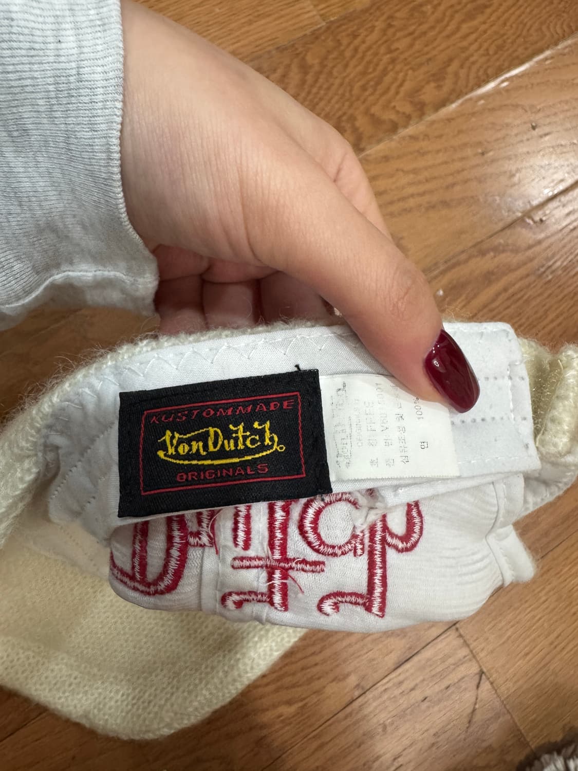 본더치 니트볼캡 화이트 아이보리 상품이미지6