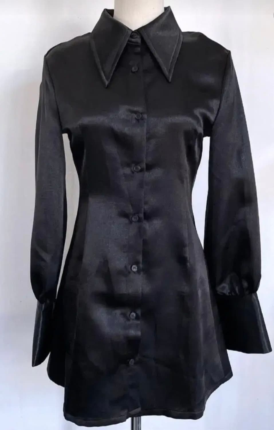 보헤미안서울 새틴 셔츠원피스 S 상품이미지2