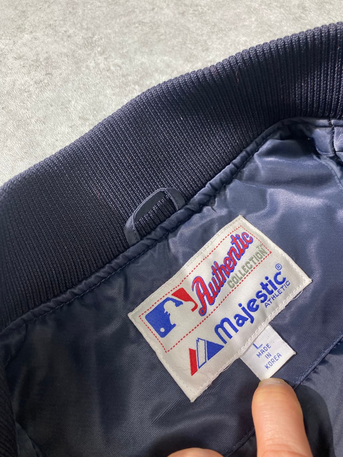 [L] 90s Majestic 마제스틱 뉴욕 양키스 나일론 바시티자켓 상품이미지7