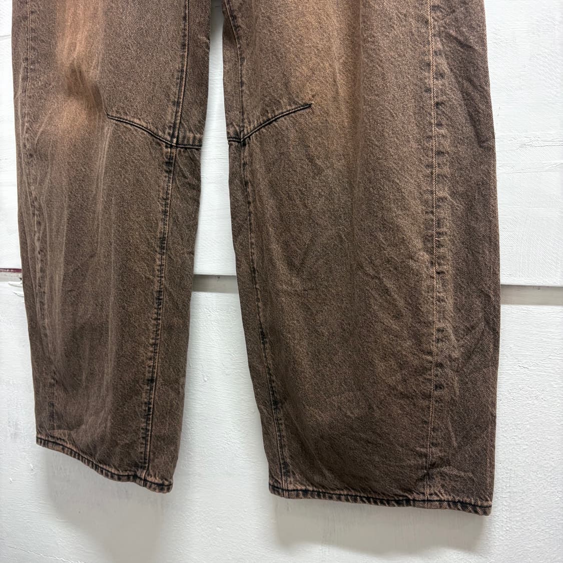 GU 지유 데님 배럴레그진 팬츠  상품이미지4