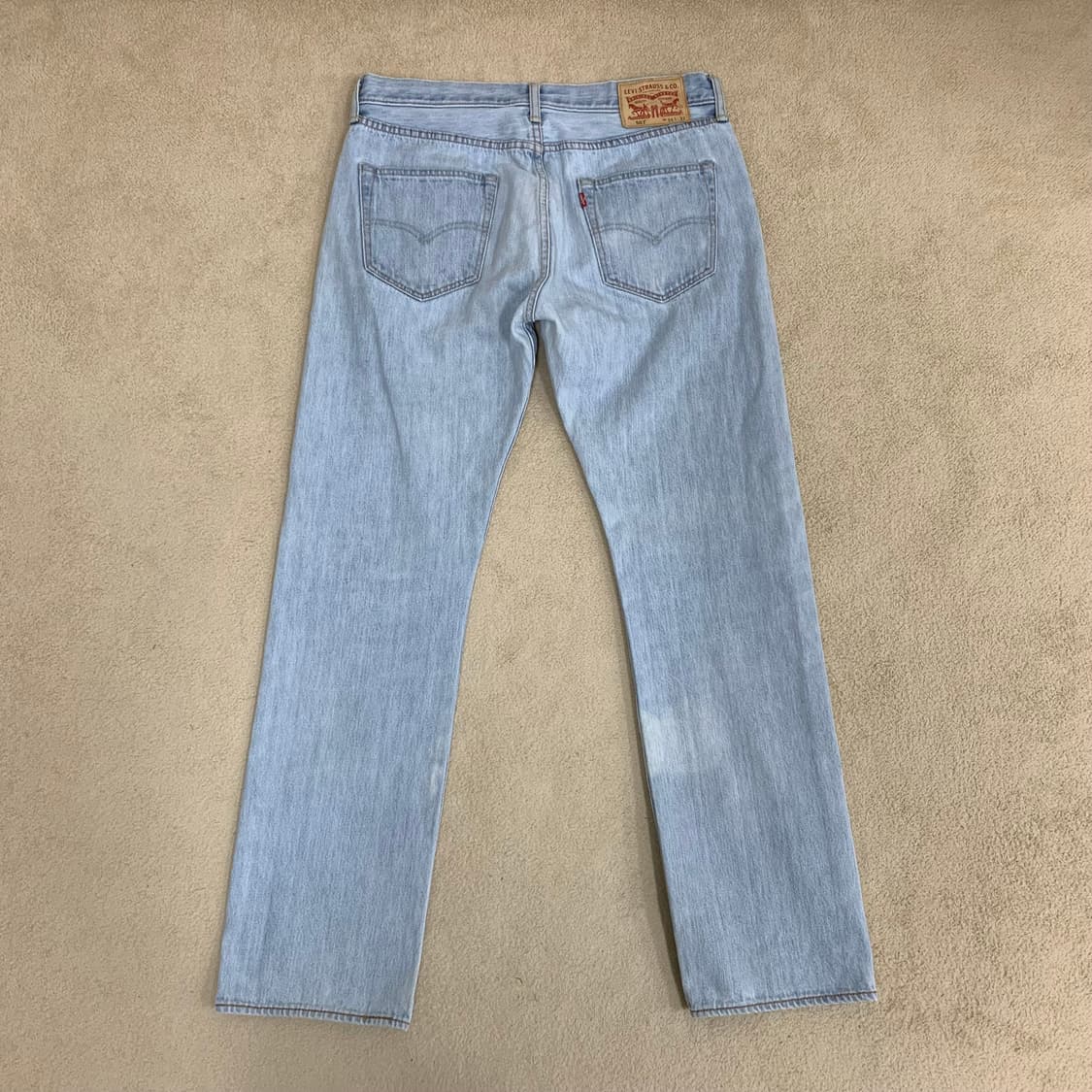 빈티지 리바이스 501 워싱 데님팬츠(34사이즈) 연청 남자청바지 상품이미지3