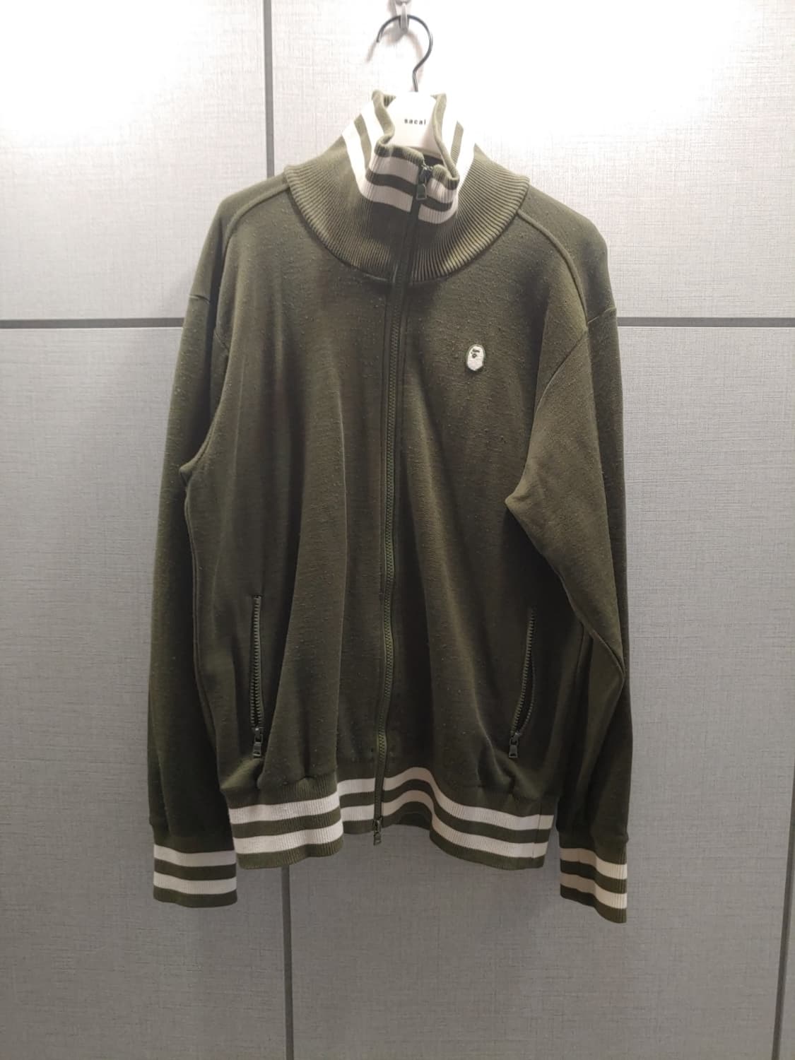 [S] 베이프 미니사루 코튼 져지 올리브색 상품이미지1