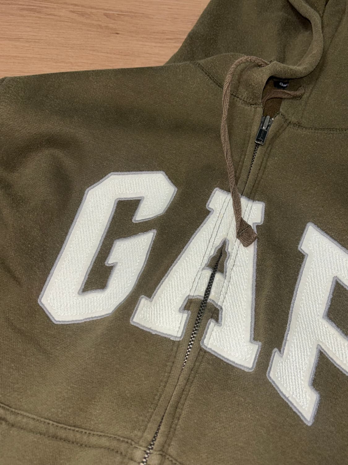 갭 GAP 빈티지 카키 후드집업 후집 상품이미지4