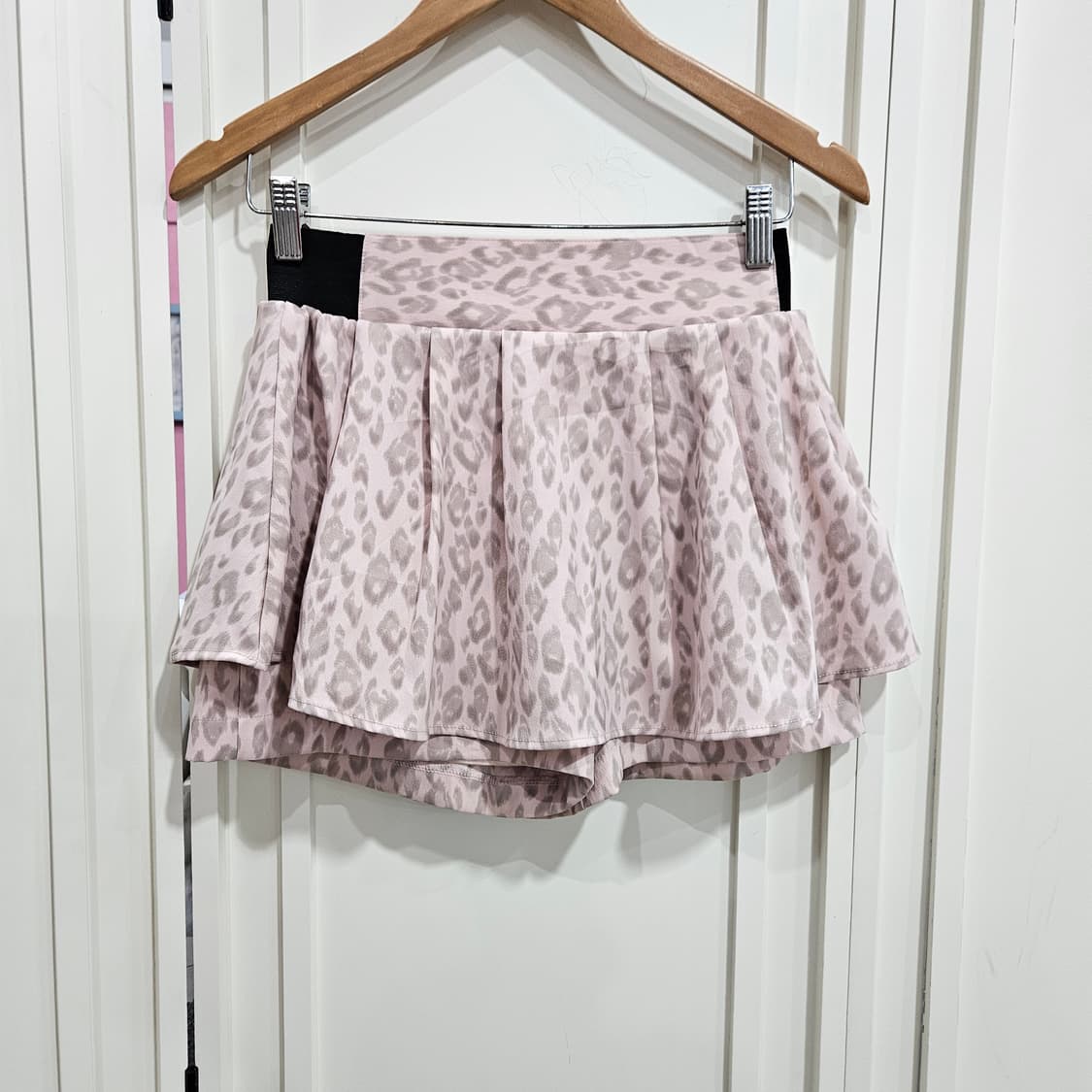 연핑크 레오파드 치마바지 큐롯팬츠 상품이미지1