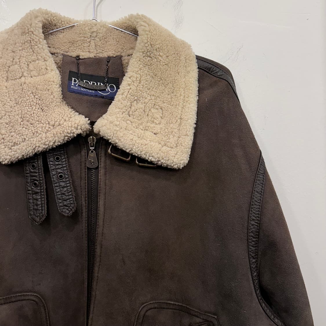 PADARINO 빈티지 스웨이드 양털 무스탕 상품이미지1