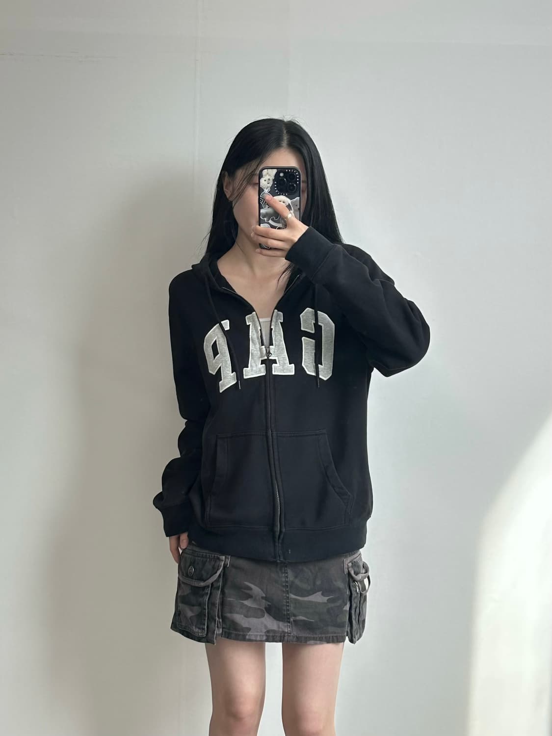 Gap 갭 블랙 후드집업 상품이미지1