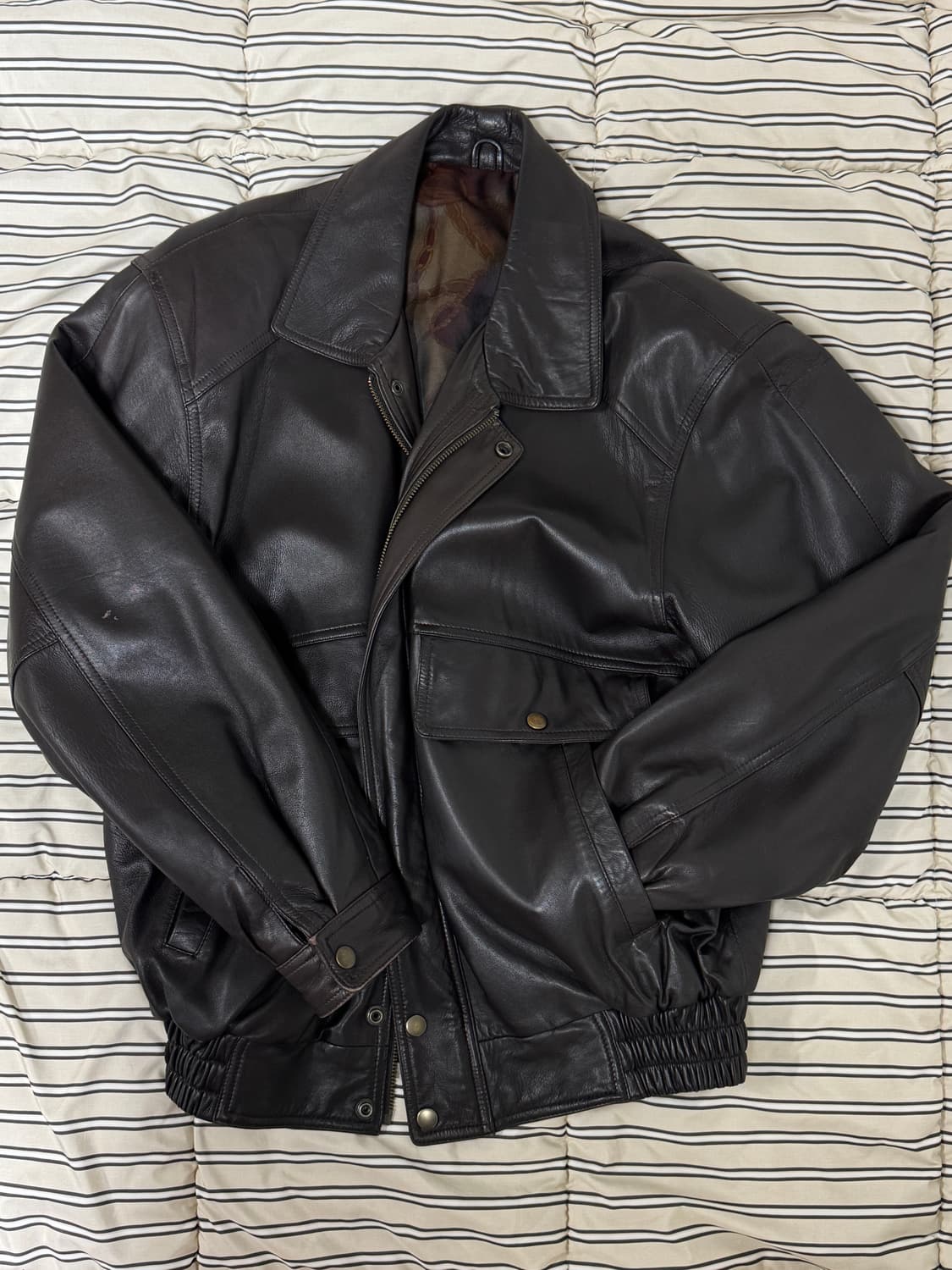 [L] 빈티지 양가죽 봄버 자켓 상품이미지3