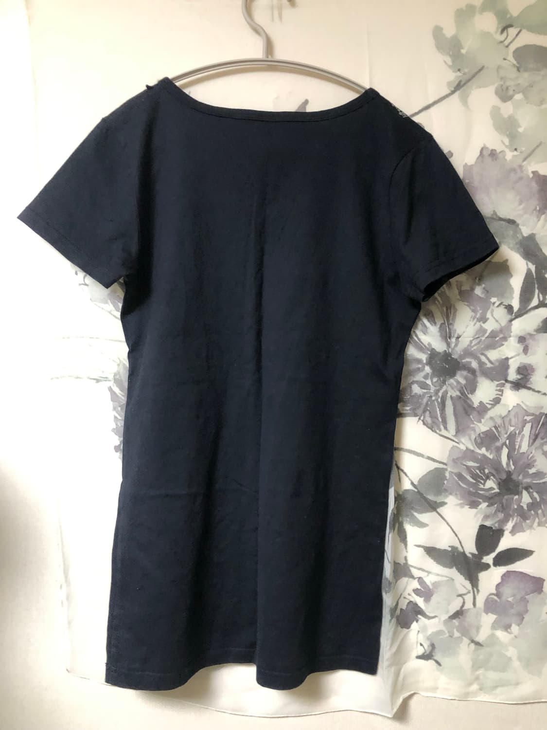 빈티지 큐빅 장식 반팔 티셔츠 갸루 블랙 상품이미지2