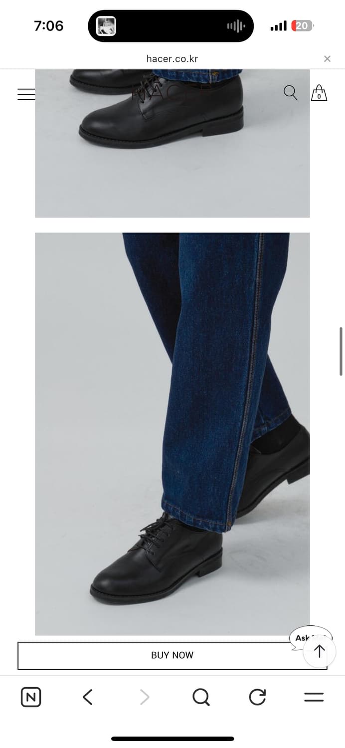 아쎄르 가르송 더비슈즈 240 새상품 상품이미지2