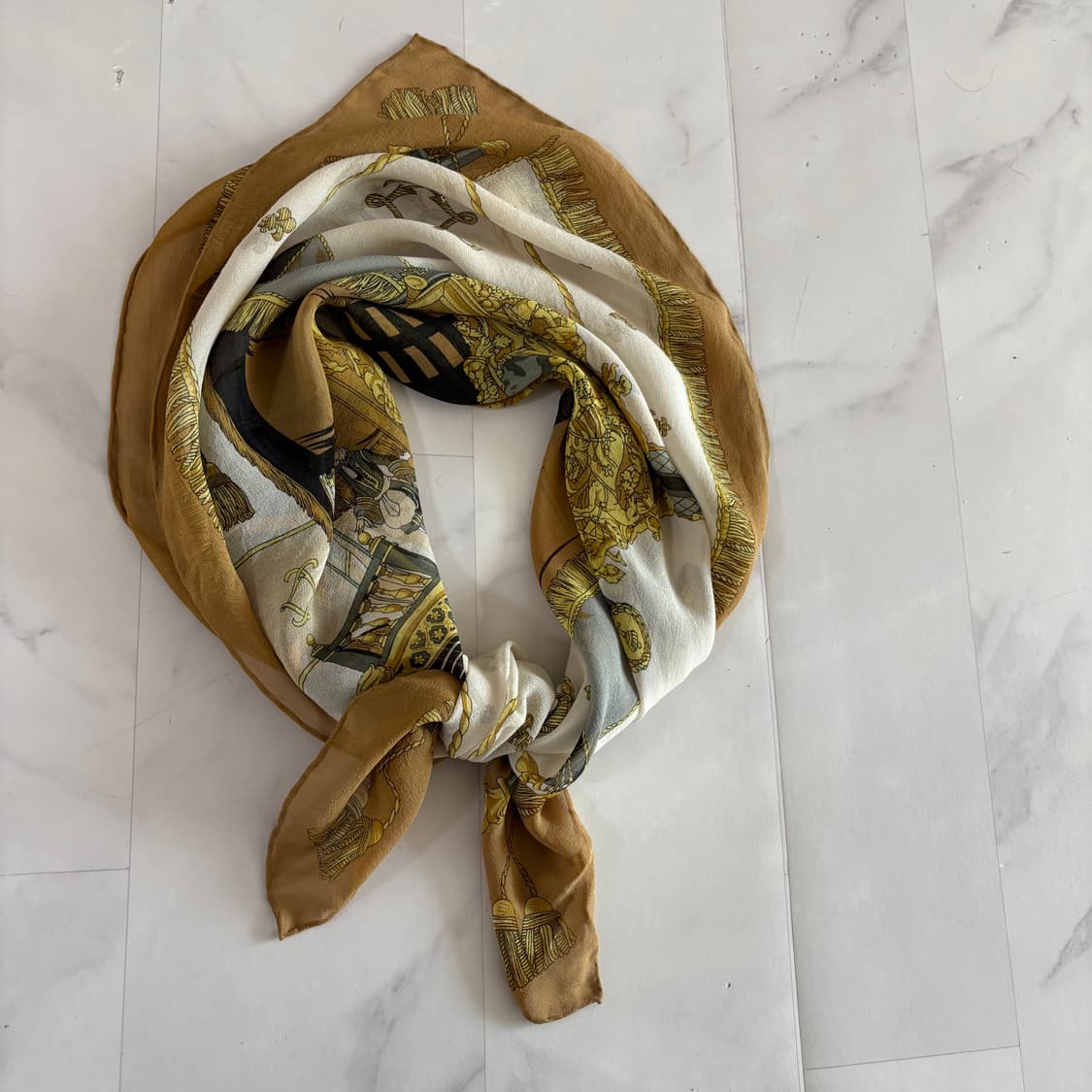 빈티지 에스콰이어 컬렉션 울 100 머플러 / 명화 스카프 상품이미지2