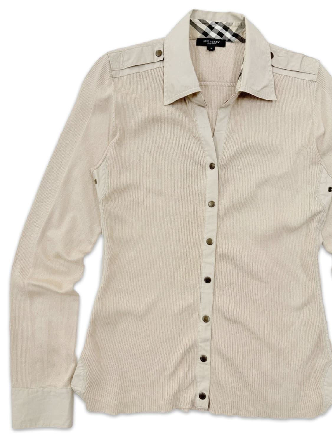 빈티지 버버리 아이보리 셔츠 니트 상품이미지2