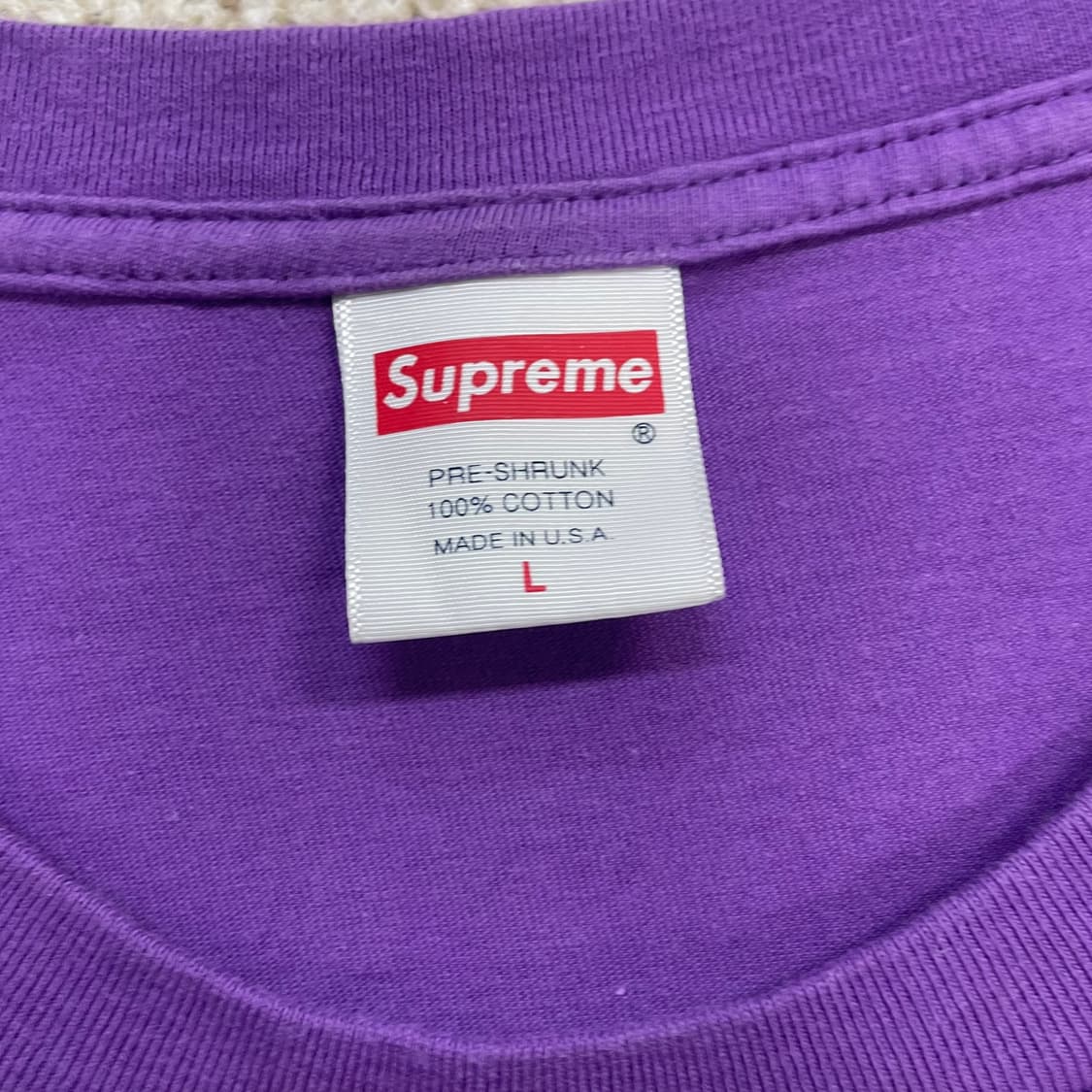 슈프림 Supreme 토널 박스 로고 반팔티 퍼플 상품이미지3