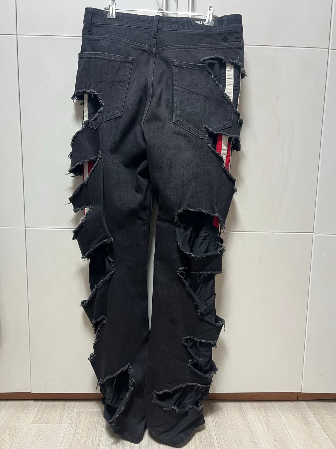 [S] 발렌시아가 슬래쉬 데님진 블랙 상품이미지2