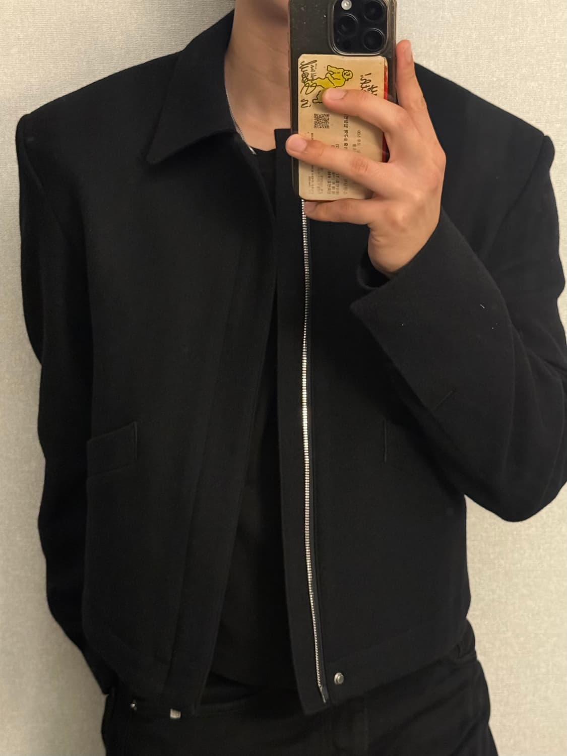 토니웩 울 크롭 블루종 s사이즈 상품이미지1